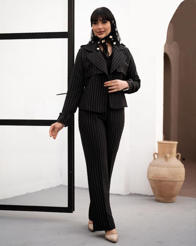 کراپ کت و شلوار دیپلمات ۴ دکمه