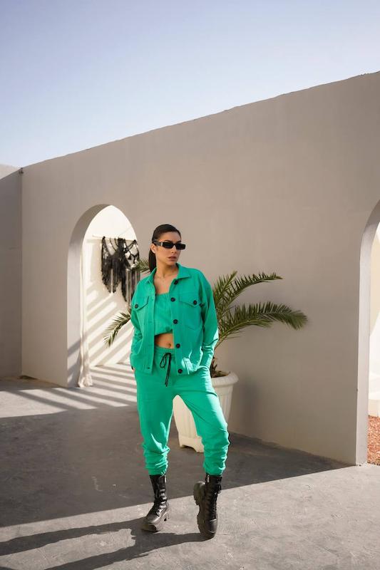 ست دورس و شلوار زنانه داخل کرک مدل راحتی و اسپرت