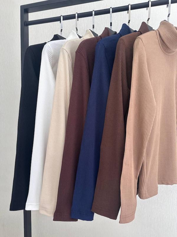 بلوز کبریتی یقه اسکی زنانه قد ۶۰