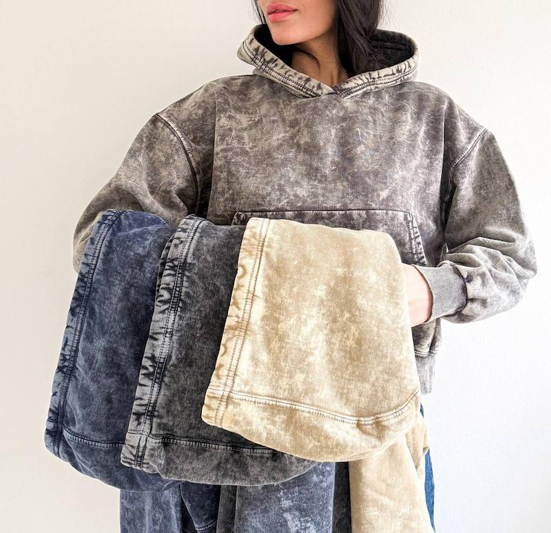 هودی کراپ سنگشور زنانه کلاه‌دار داخل کرک