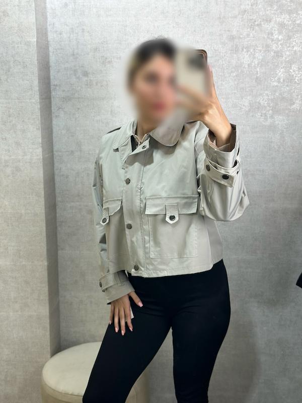 بارانی کتان دخترانه مدل دو جیب کوتاه قد ۵۰ (تنوع رنگ)