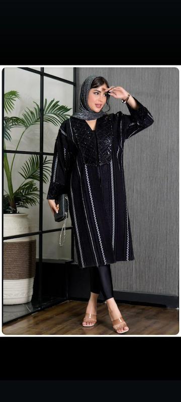 مانتو حریر مجلسی مدل خرجکار هندی 