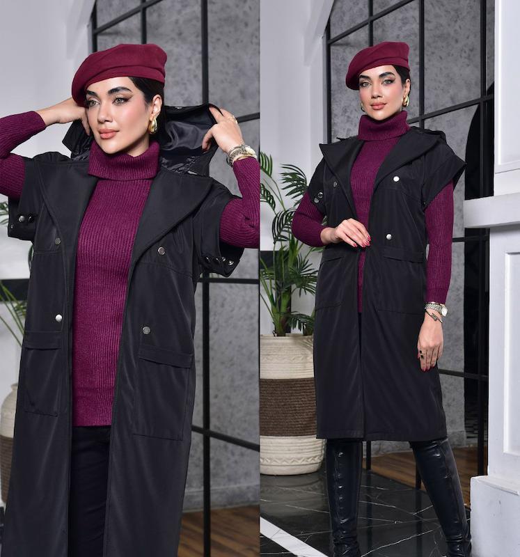 وست داخل آستر کلاهدار سانتانا زنانه