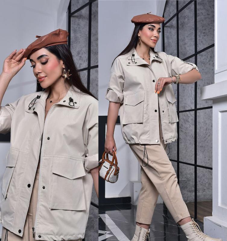 بارانی زنانه کتان کجراه