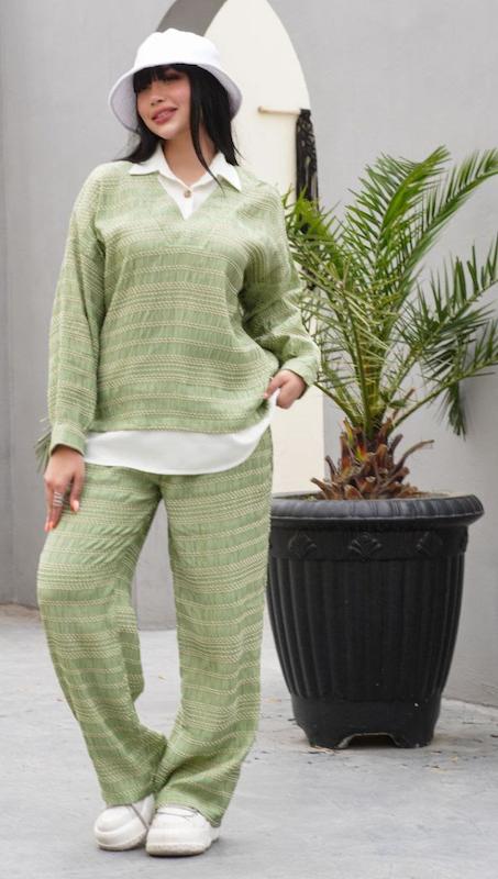 ست بلوز و شلوار کوک دوزی زنانه 