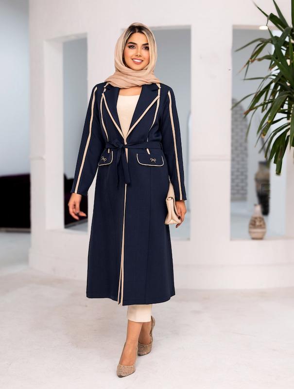 مانتو بلند زنانه کارتیر جلو باز دو جیب