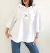 تیشرت باکسی گلدوزی زنانه florence کلاهدار گرم بالا