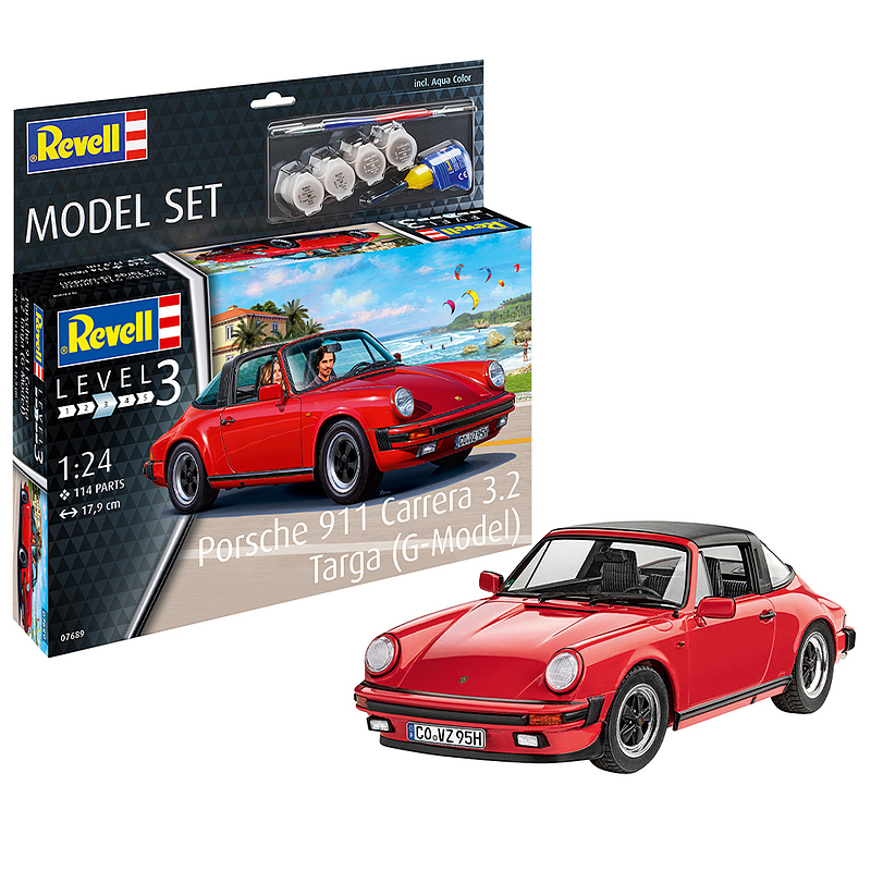 ماکت ساختنی ماشین Revell | مدل Porsche 911 Carrera 3.2 Targa