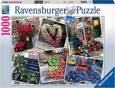 پازل 1000 تکه رونزبرگر (ravensburgur) آلمان مدل کارت گل از نیویورک (NYC Flower Flash)| 16819