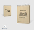 دفترچه کرافت سیمی میکرو جلد سخت کد F19 - سایز (17*12) | MICRO 