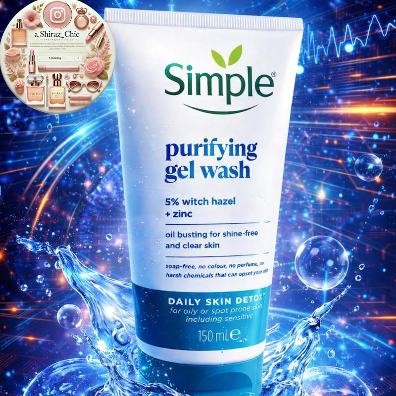 شوینده صورت سیمپل مدل Purifying Gel Wash | پاک‌کننده عمیق و شفاف‌کننده پوست