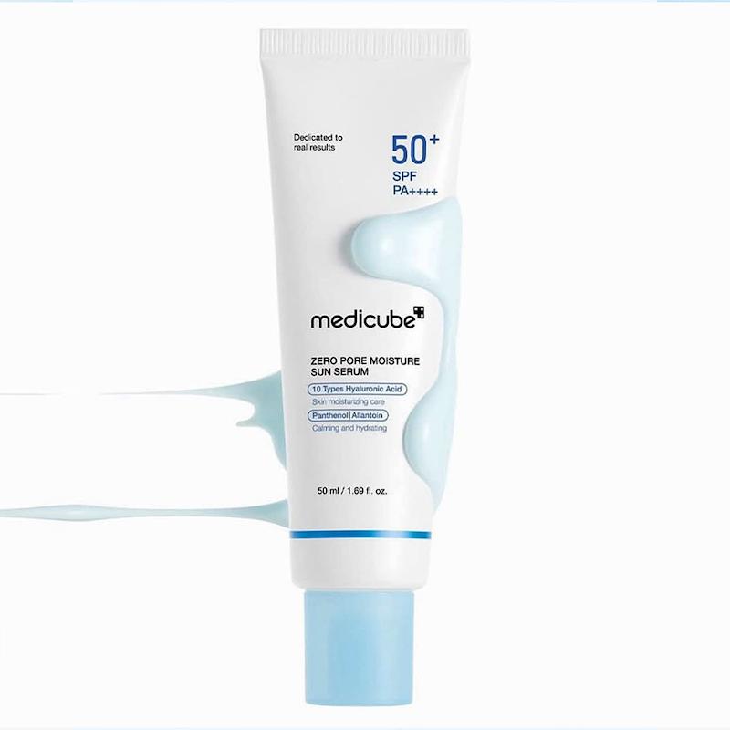 سرم ضد آفتاب مرطوب‌کننده و کنترل منافذ مدی کیوب ZERO PORE MOISTURE SUN SERUM SPF50+ PA++++ حجم 50 میل