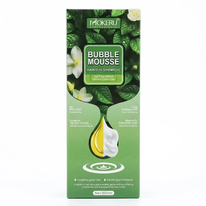 شامپو رنگ مو حبابی Bubble Mousse رنگ مشکی مدل موکرو