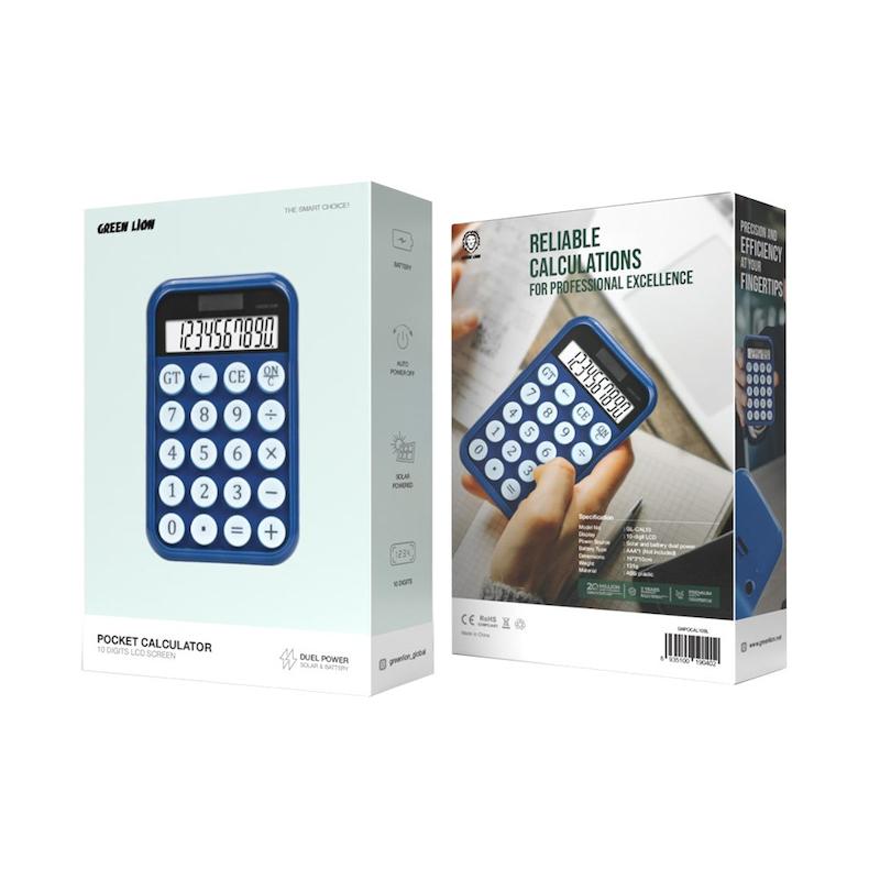  Green Lion Pocket Calculator 10 Digits  - Blue