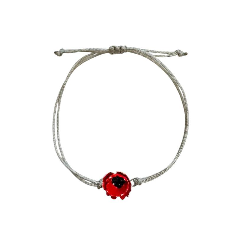 دستبند  شقایق نقره