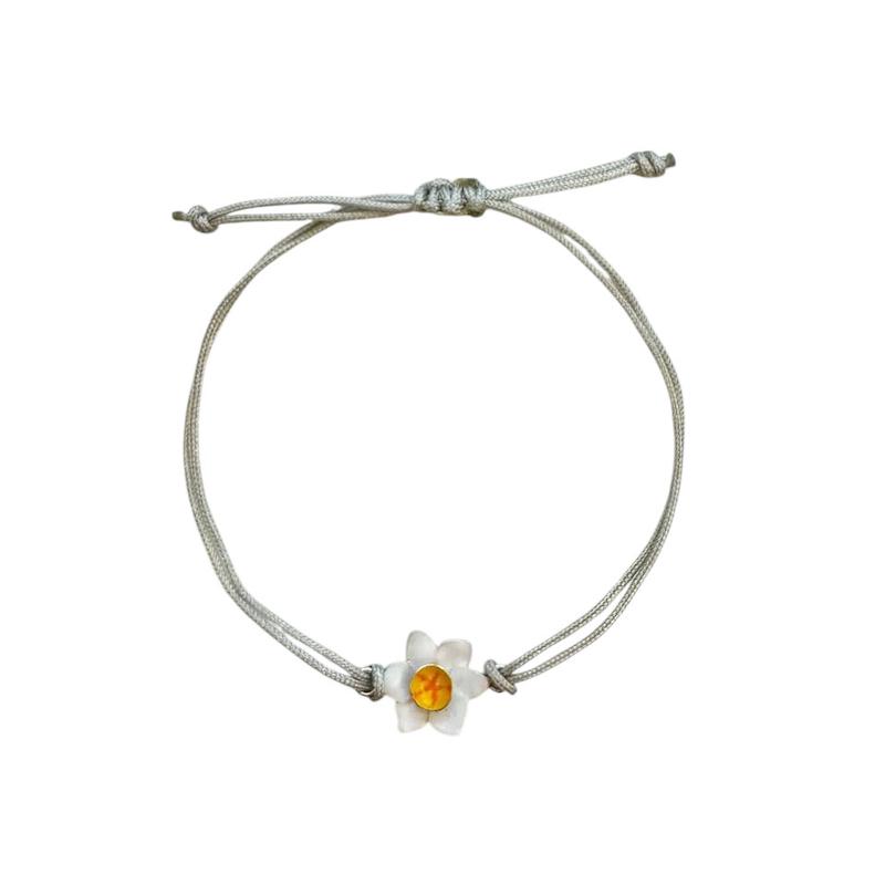 دستبند نرگس نقره