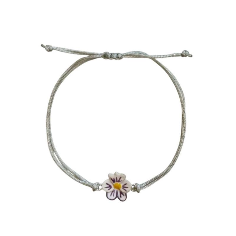 دستبند بنفشه نقره