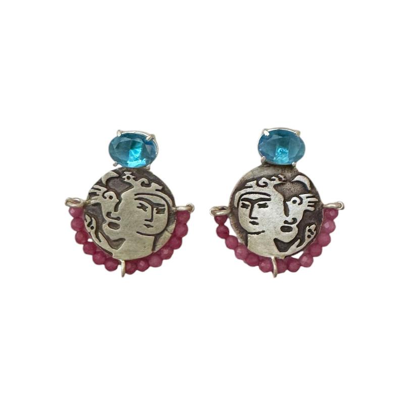 گوشواره زن نقره