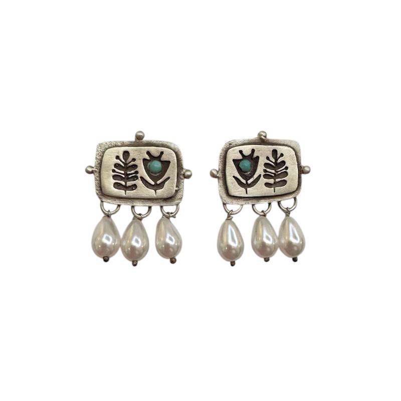 گوشواره گلستانه نقره