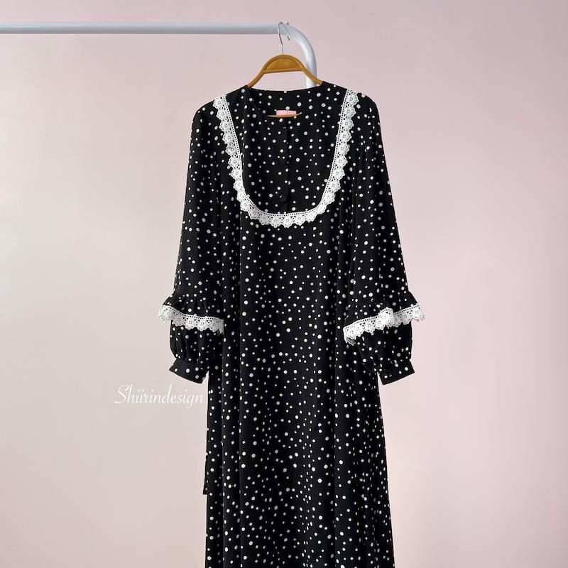 عبا مشکی خالخالی