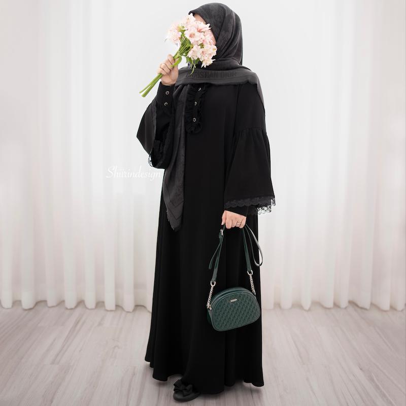 عبا مشکی پاپیونی