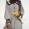 پیراهن چهارخونه قهوه ای