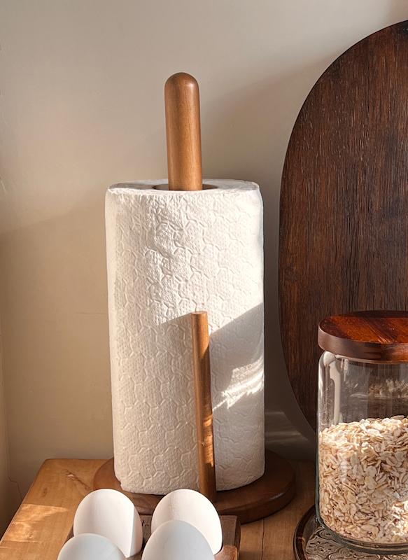 جا دستمال حوله ای چوب گردو