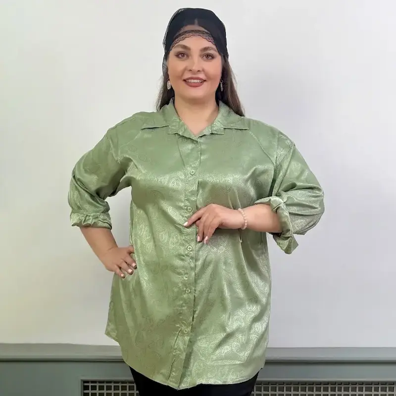 شومیز ترمه | جنس ساتن زارا کد 1033