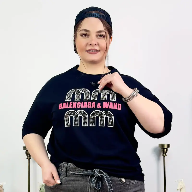 تیشرت MIU MIU نگین دار کد 1014