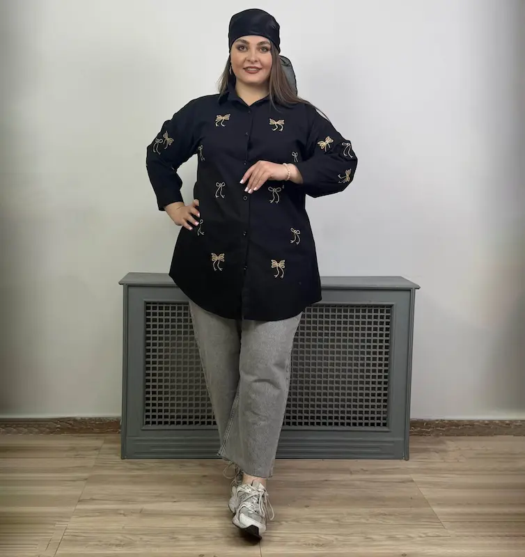 شومیز پاپیونی نخ روسی کد 872
