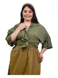 کراپ بابوس ابریشمی نگین دار جیب نگین کد 1046