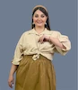 کراپ بابوس ابریشمی نگین دار جیب نگین کد 1046