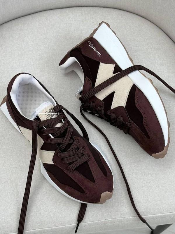 کتونی زنانه نیوبالانس 327 قهوه ای سایز ۳۷ تا ۴۰