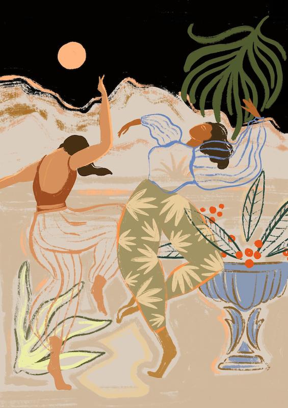 Dancing under the Moonlight تابلو - پوستر هنری