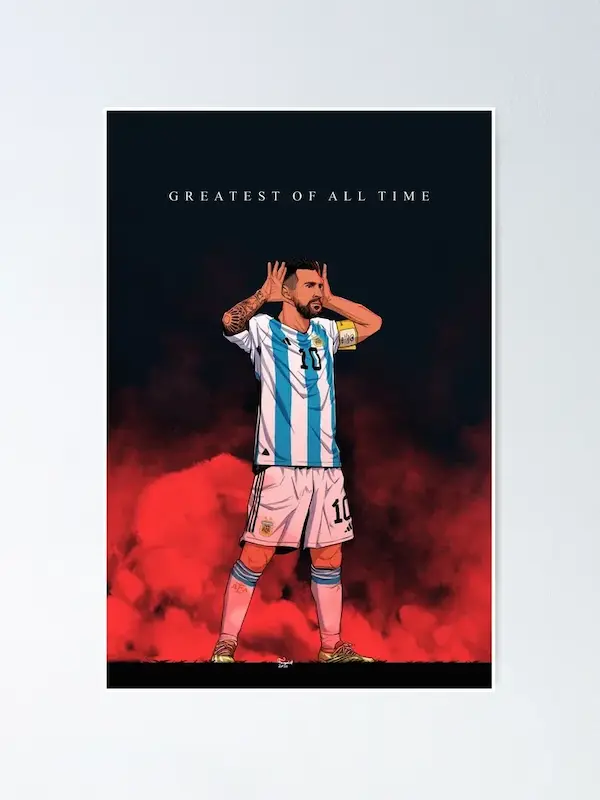 Leo Messi celebration تابلو