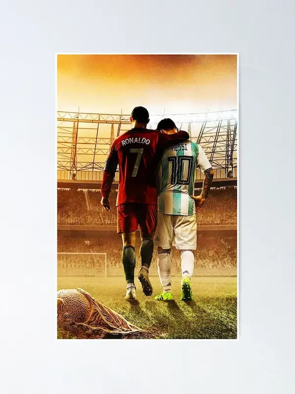 Christiano and messi تابلو