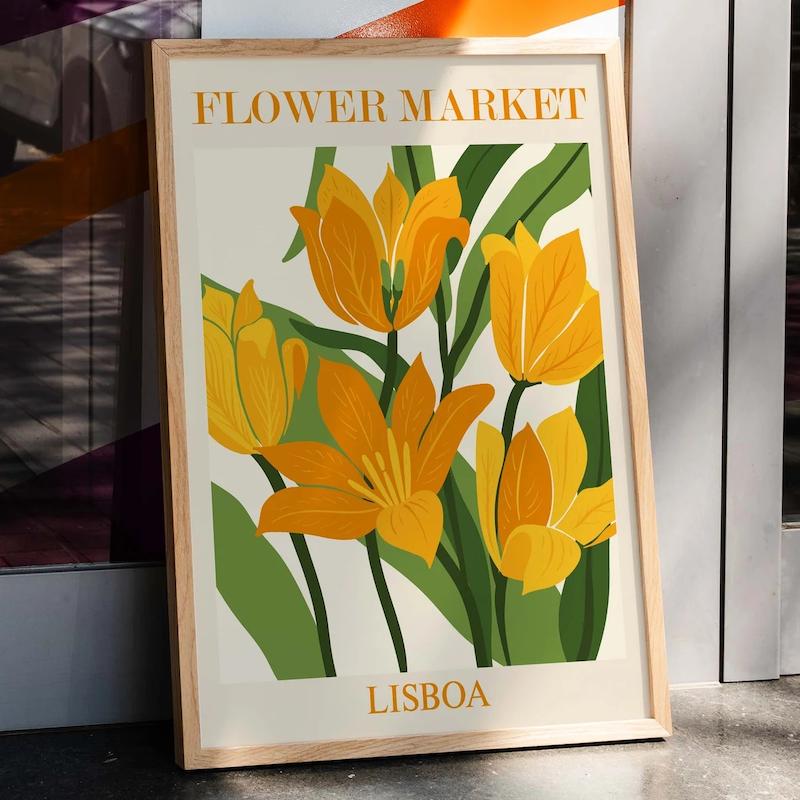 Flower Market Lisbon تابلو