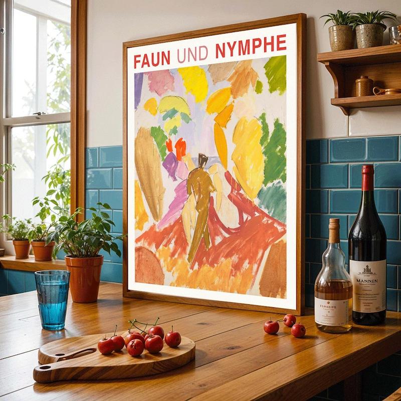 Faun and Nymphe تابلو