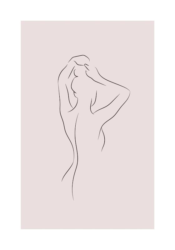 زن – طراحی خطی