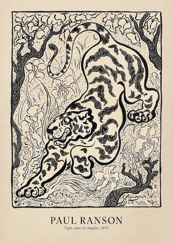 Paul Ranson - Tiger in the Jungle Print