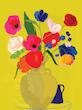 Rachel Joanis - Vase With Flower in Gold Print