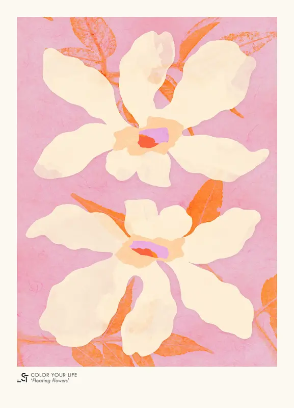 Floating Flowers Print