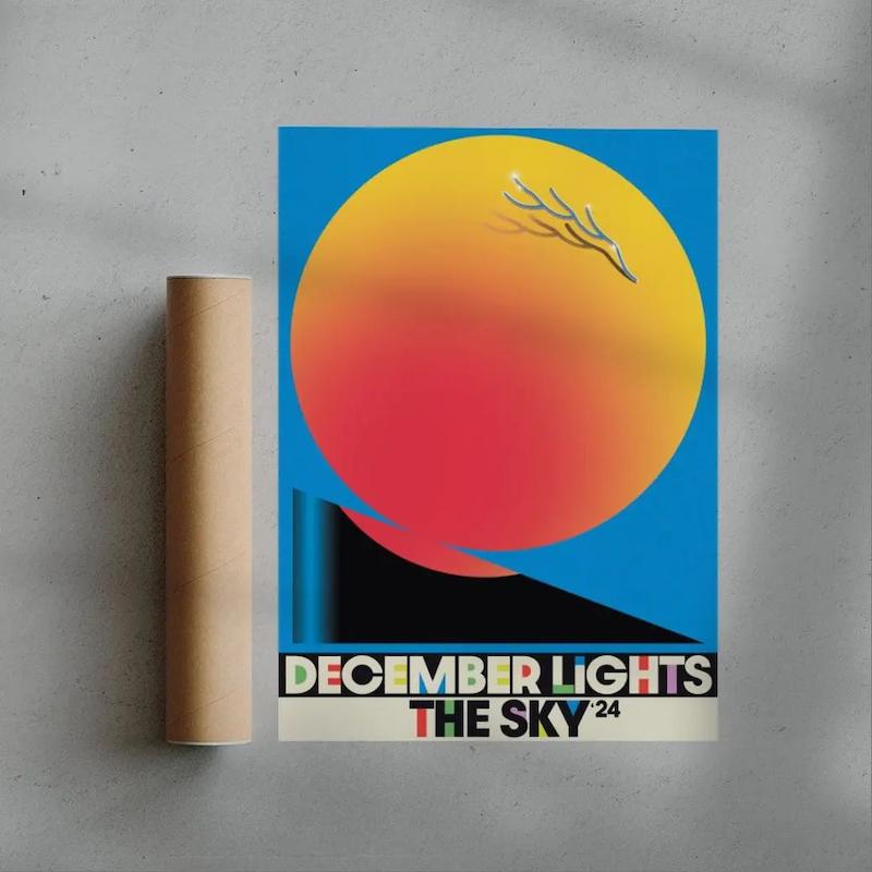 تابلو دسامبر آسمان را روشن می‌کند در دکوراسیون مدرن