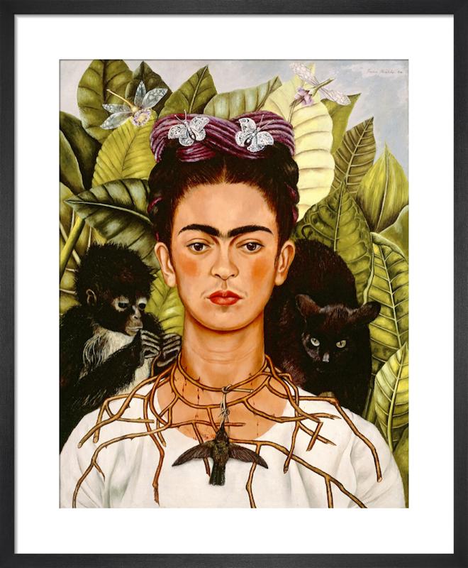 Self-Portrait with Thorn Necklace and Hummingbird تابلو
