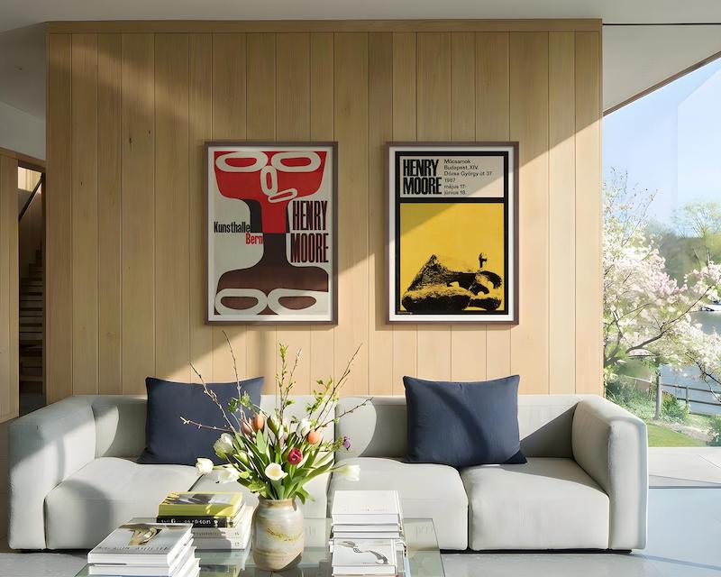 Reproduction of an original poster design for Henry Moore تابلو