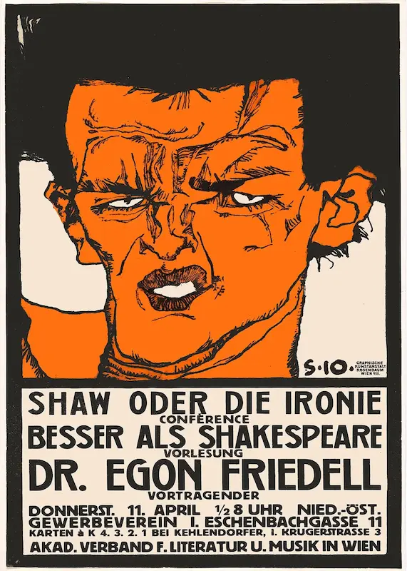 Egon Schiele - Lecture by Egon Friedell تابلو