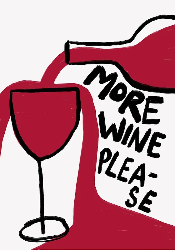 More wine please تابلو