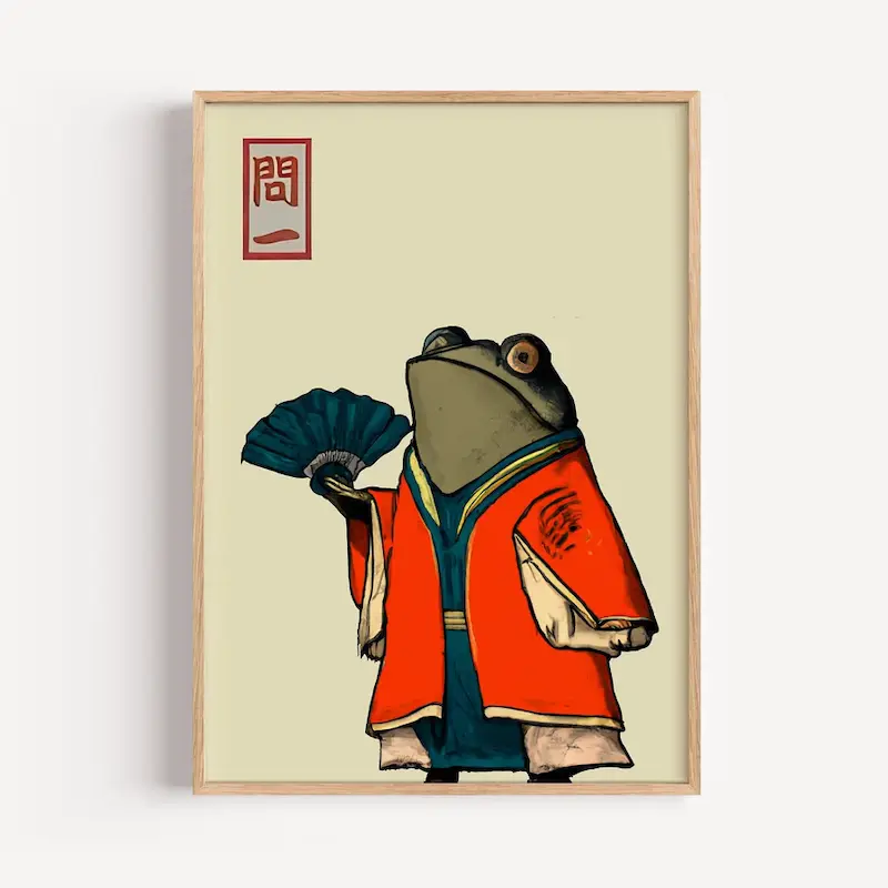 Vintage Japanese Frog تابلو