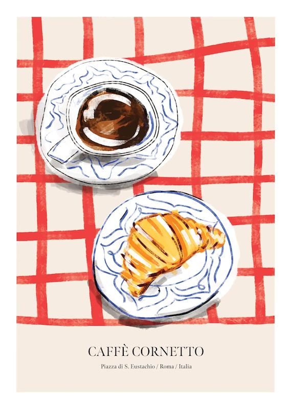 Caffè Cornetto Print