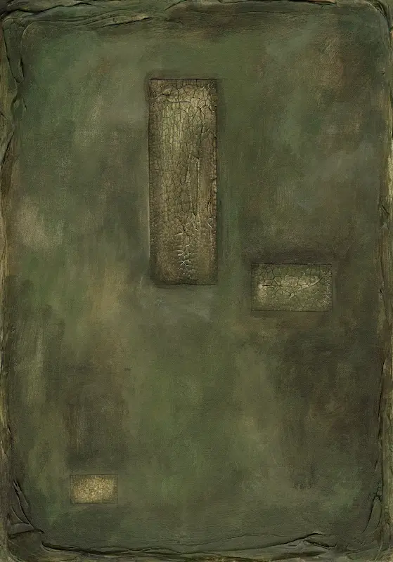 Forest Green Abstract No1 Print تابلو